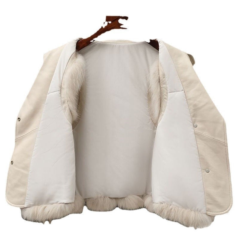 H&F Patchwork Fur Vest c