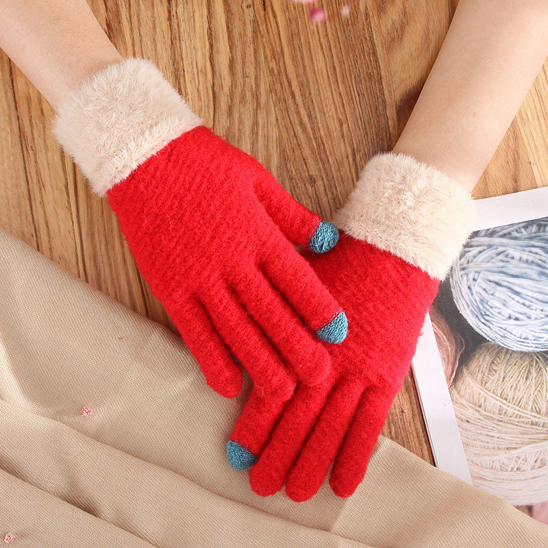 H&F Cute Wool Gloves c