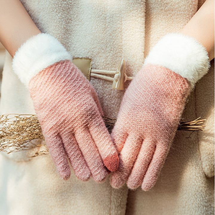 H&F Cute Wool Gloves c