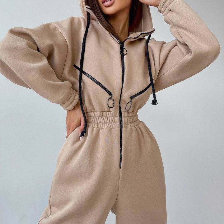 H&F Hooded Casual Jumpsuit c