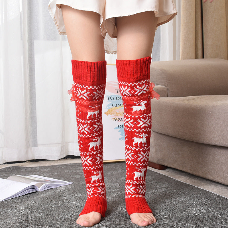 H&F Wool Overknee Socks c