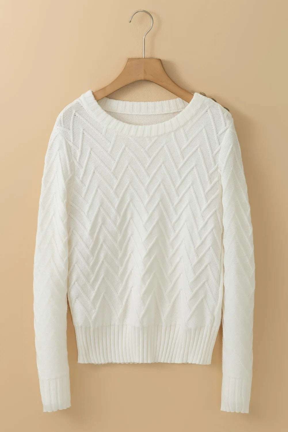 H&F White Textured Button c