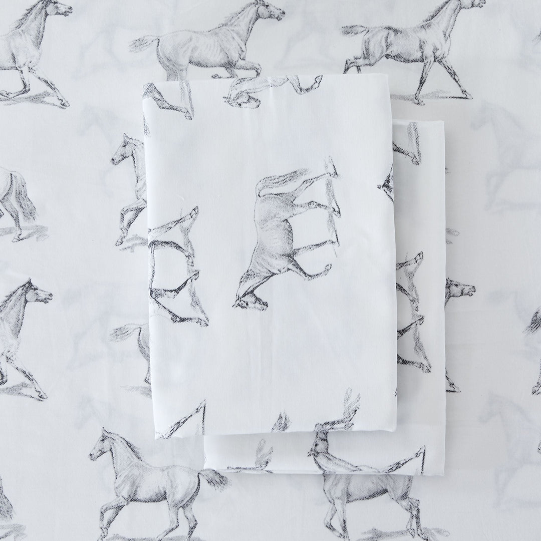 Horses Printed Sheet Set