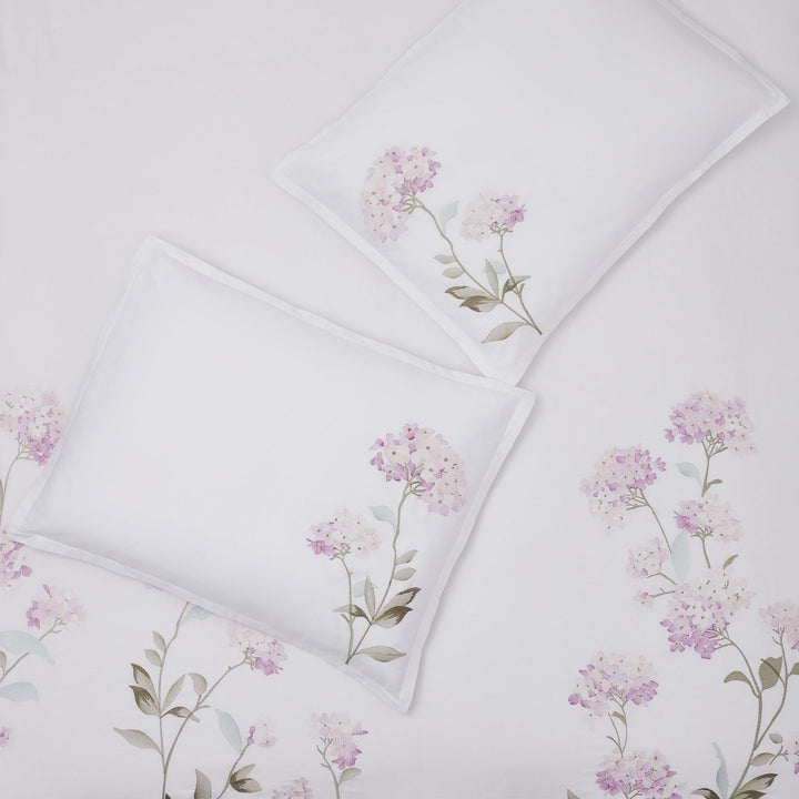 Hydrangea 100% Cotton Embroidered Duvet Cover Set