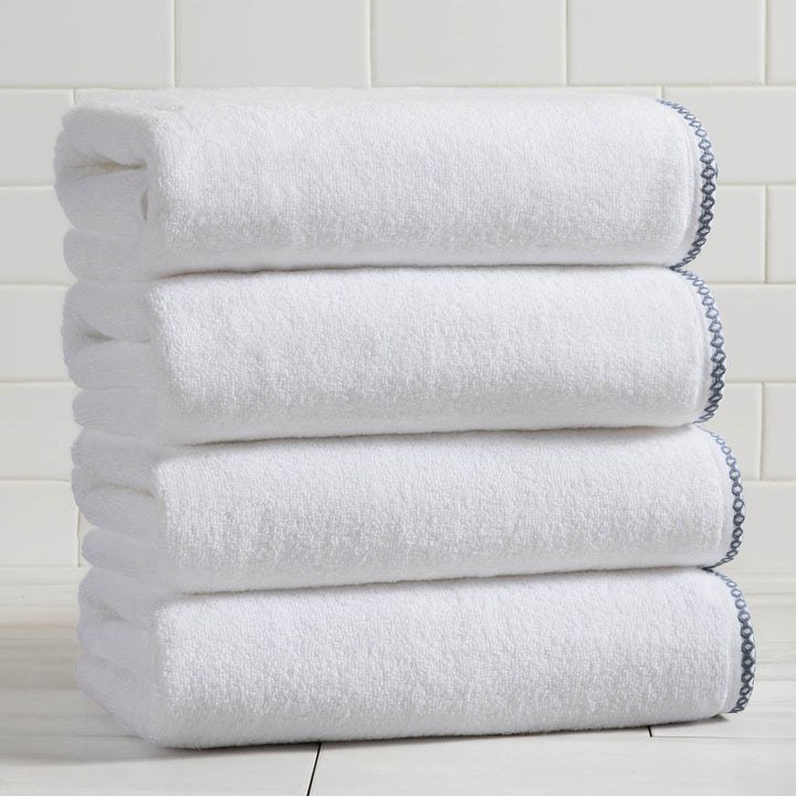 Cotton Border-Stitched 6-Piece Towel Set - Valery Collection