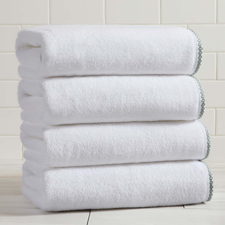 Cotton Border-Stitched 6-Piece Towel Set - Valery Collection
