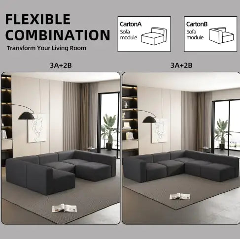 H&F Modular Sectional Sofa c