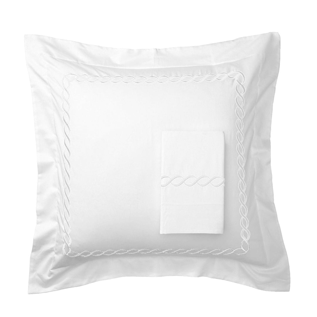 600 Thread Count Rope Embroidered Euro Sham Pairs