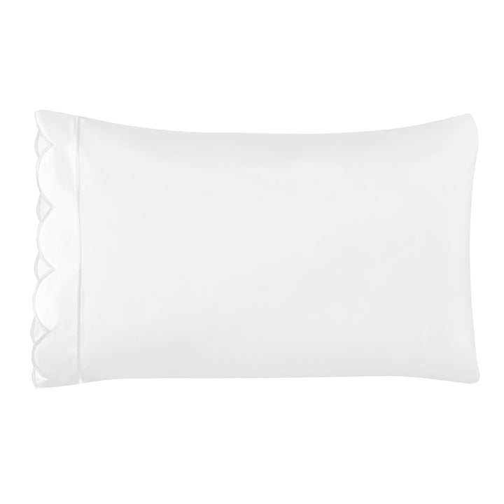 Scallop Frame Embroidered Cotton Percale Sheet Set
